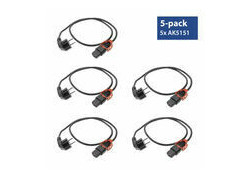 ACT Netsnoer CEE 7/7 male (haaks) - C13 IEC Lock+ zwart 2 m, EL332S, 5-Pack