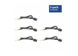 ACT Netsnoer C19 IEC Lock - open einde zwart 2 m, PC1174, 5-Pack