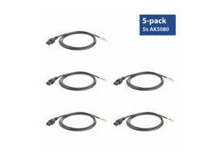 ACT Netsnoer C13 IEC Lock - open einde zwart 2 m, PC1025, 5-Pack