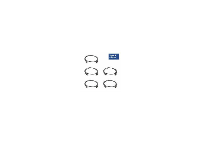 ACT Netsnoer USA male - C13 IEC Lock zwart 2 m, PC1063, 5-Pack