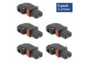 ACT C13 IEC Lock+ herbedraadbaar links of rechts haakse connector zwart, PA130100RBK, 5-Pack