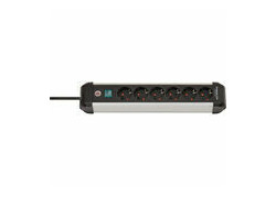 Brennenstuhl Alu-Line PDU 16A met 6x Type F stopcontacten met schakelaar