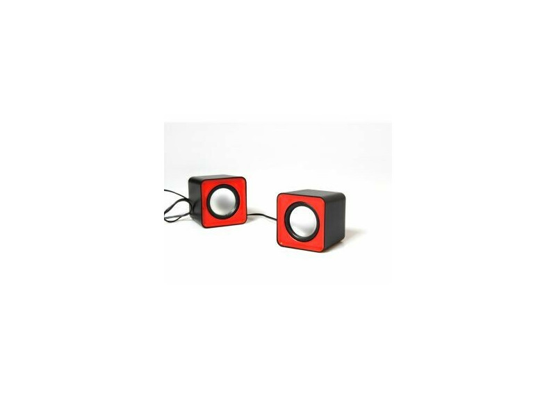 Media-Tech 6W stereo speakers USB rood