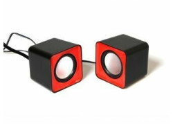 Media-Tech 6W stereo speakers USB rood