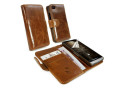 Tuff-Luv Vintage genuine leren portemonnee case cover voor Blackberry Z30 bruin