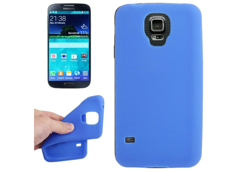 Tuff-Luv Silicone Gel Skin Case Cover voor de Samsung Galaxy S5 blauw