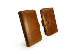 Vintage Leather Pouch Wallet Case Cover for Samsung Galaxy S2 S3 S4 - Brown (Free Screen Protector)