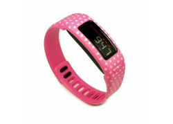 Tuff-Luv Bandje Voor Garmin Vivofit 1 en 2 Groot - Roze met Stippen