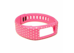 Tuff-Luv Bandje Voor Garmin Vivofit 1 en 2 Groot - Roze met Stippen