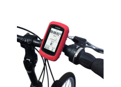 Tuff-Luv Silicone Gel beschermhoes voor Garmin 800 / 810 & Screenprotector - Rood