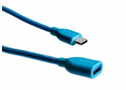 Boompods USB C naar USB A Female Adapter 1 Meter Blauw