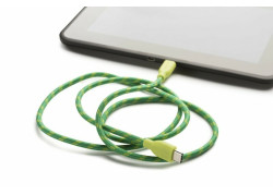 Boompods USB C naar Micro USB Retro Kabel Groen