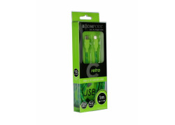 Boompods USB C naar Micro USB Retro Kabel Groen