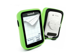 Tuff-Luv - Siliconen Twin Dubbellaagse Skin Case - Voor de Garmin Edge 820 - Groen / Zwart