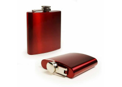 E-Volve - RVS Heupfles - 180 ml - Rood