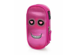 Delbag - Gezicht - Skull - Etui - Roze - 21 cm