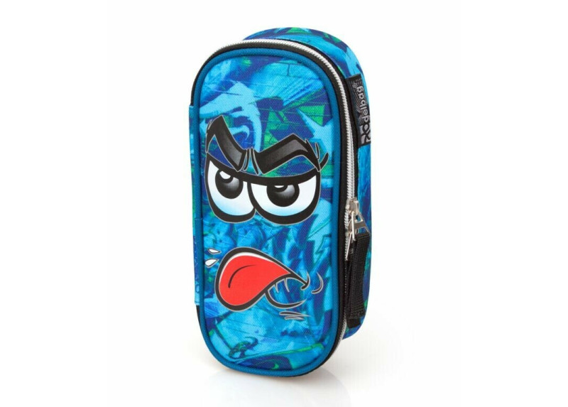 Delbag - Gezicht - Booh - Etui - 21 cm - Blauw