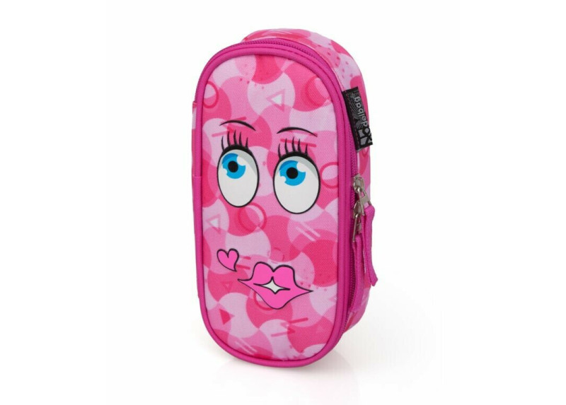 Delbag - Gezicht - Kus - Etui - 21 cm - Roze