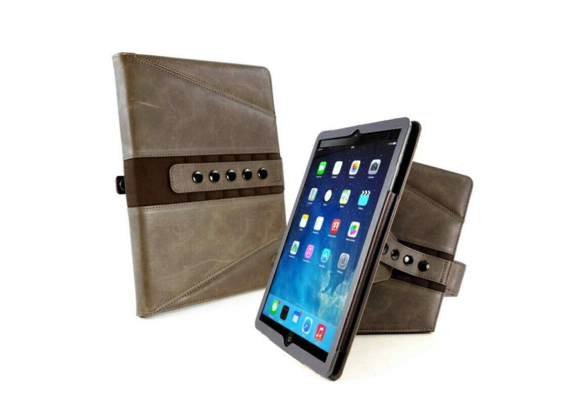 Tuff-luv - Western leren beschermhoes voor de Apple iPad pro 10.5 inch - bruin