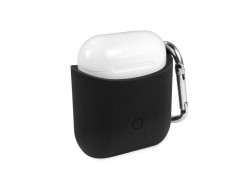 Tuff-luv - Siliconen hoesje voor de Apple airpods headphones - zwart