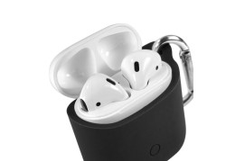 Tuff-luv - Siliconen hoesje voor de Apple airpods headphones - zwart