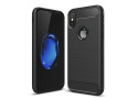 Tuff-luv - Carbon Fiber stijl TPU, beschermende en Schockbestendige achterkant voor de Apple iPhone X case - zwart