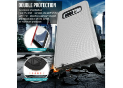 Tuff-luv - Dubbel laags antislip case voor de Samsung Galaxy note 8- zilver