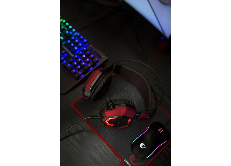 Rampage SN-R5 X-Core Gaming headset zwart met rood