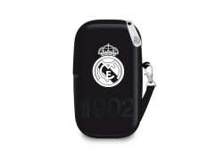 Real Madrid - Polyester tasje voor mobiel - 14 cm hoog - Zwart