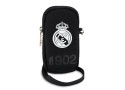 Real Madrid - Polyester tasje voor mobiel - 14 cm hoog - Zwart