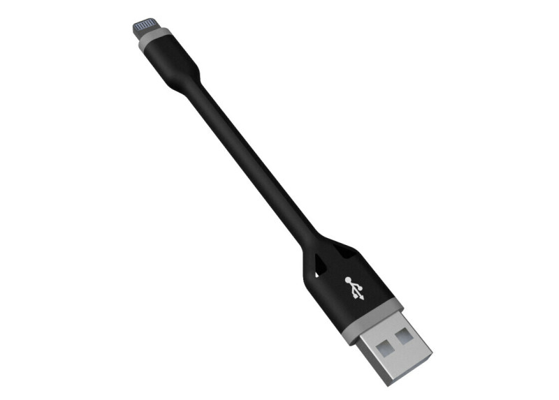 Ksix data kabel en MFI mini lader - 10 cm - zwart