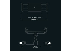 Ksix universal tablet houder voor hoofdsteun auto&#039;s