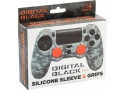 Siliconen hoes voor Sony Dualshock controller en Grips - Camouflage - Pixel Black