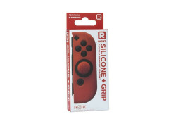 Joy Con Controller Silicone Skin - Rechts - Rood + Grips - Nintendo Switch - Switch OLED