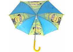 Minions - Kinder - Paraplu - 74 cm - Blauw en geel