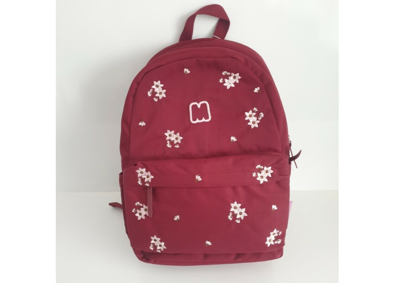 Embroidery Flowers Backpack - 44 cm hoog