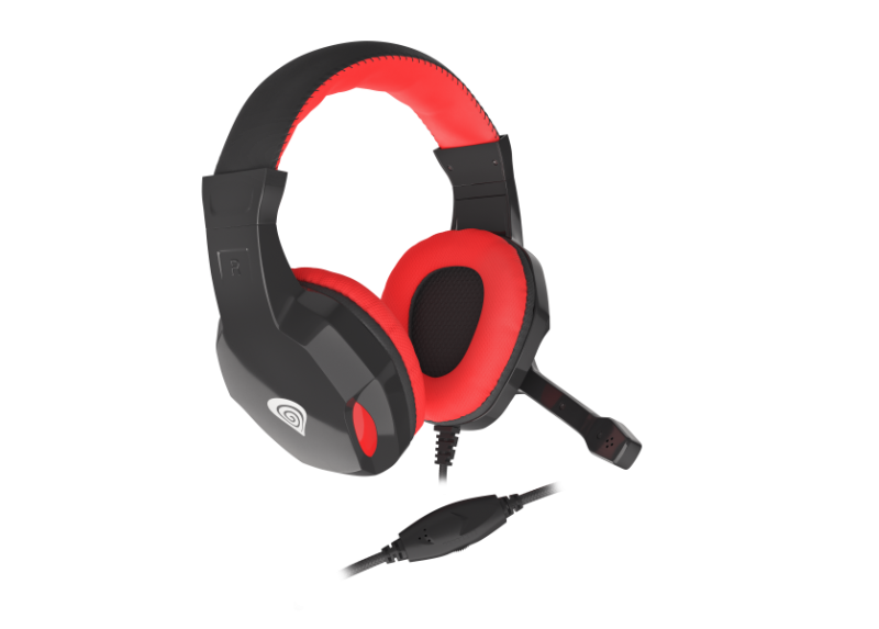 Genesis Argon 100 stereo headset - 3,5 mm jack - Rood