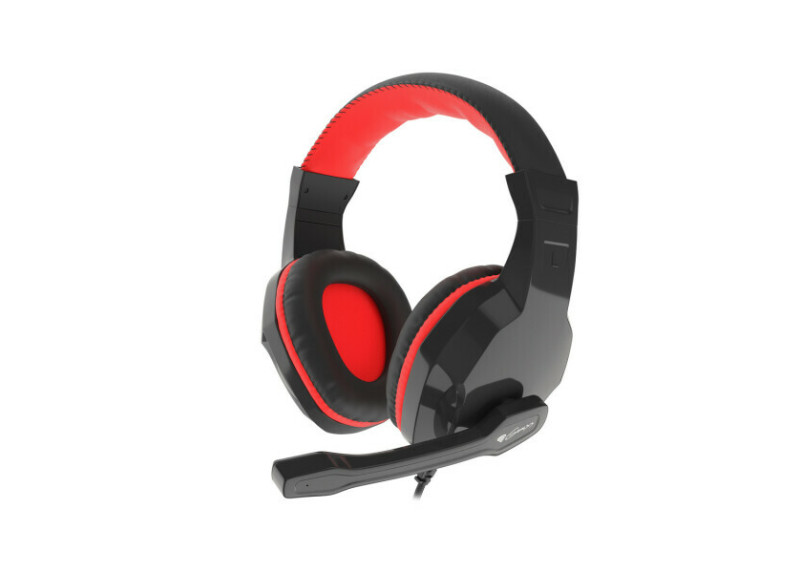 Genesis Argon 110 stereo headset PC Zwart met Rood gekleurd