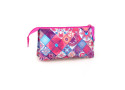 Delbag - Etui 3 Compartimenten - Flower - voor Meisjes - 22 cm