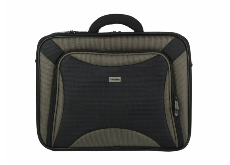 Natec Pitbull - Laptoptas - 17 inch - Met CD compartiment - Zwart/Groen