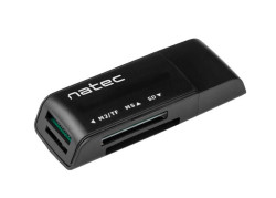 Natec Mini Ant 3 - Kaart lezer - SDHC - USB 2.0 - Zwart