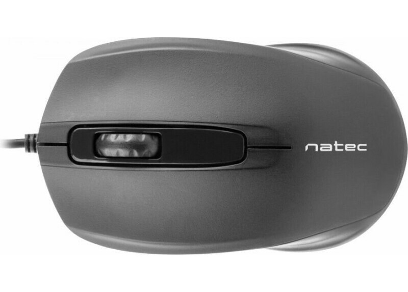 Natec Hoopoe - Bedrade Muis - USB 2.0 - 1600 DPI - Zwart