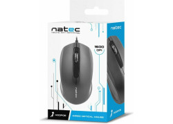 Natec Hoopoe - Bedrade Muis - USB 2.0 - 1600 DPI - Zwart