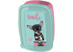 Studio Pets - Broodtrommel chihuahua Smile - Blauw en Roze