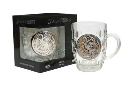 Game of Thrones - Kristallen Bierglas met metallic logo - Targaryen