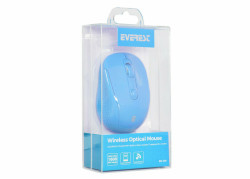 Everest SM-300 USB lichtblauw optische draadloze muis