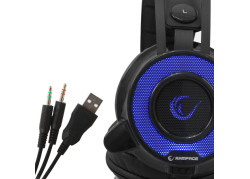 Rampage Avazz Gaming Headset SN-RX2 - 3.5mm stereo - Zwart met blauw ledverlichting