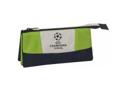 Champions League - Etui - 3 Vakken - Groen met blauw - Jongens