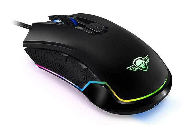 Spirit of Gamer Elite M20 new design 4000 dpi RGB gaming muis - zwart