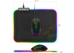 RGB gaming muismat - medium formaat - 30 x 23 x 0,3 cm